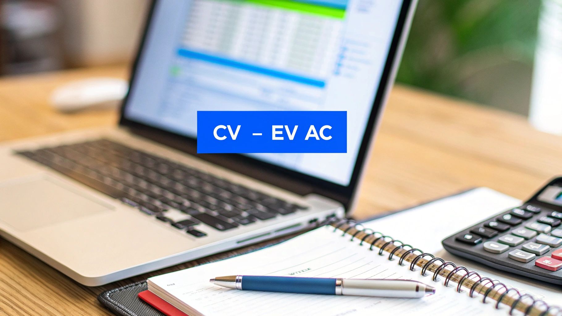 A person working on a laptop with charts and graphs, calculating project finances.