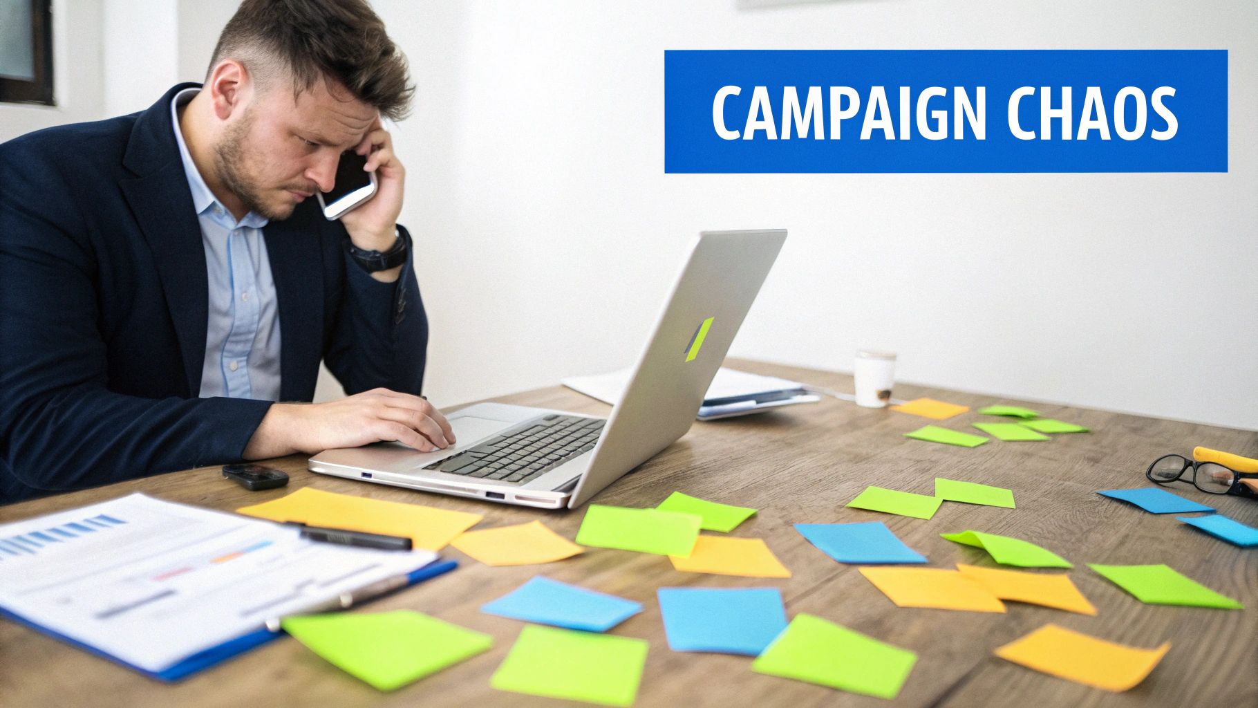 A marketing team collaborating on a project management board.