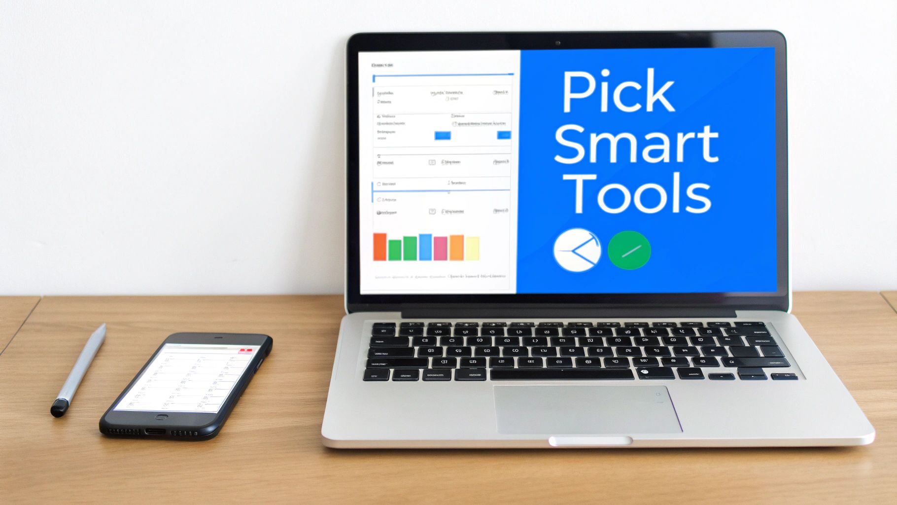 A diverse team of professionals in a bright, modern office, smiling and collaborating during a training session for a new software.