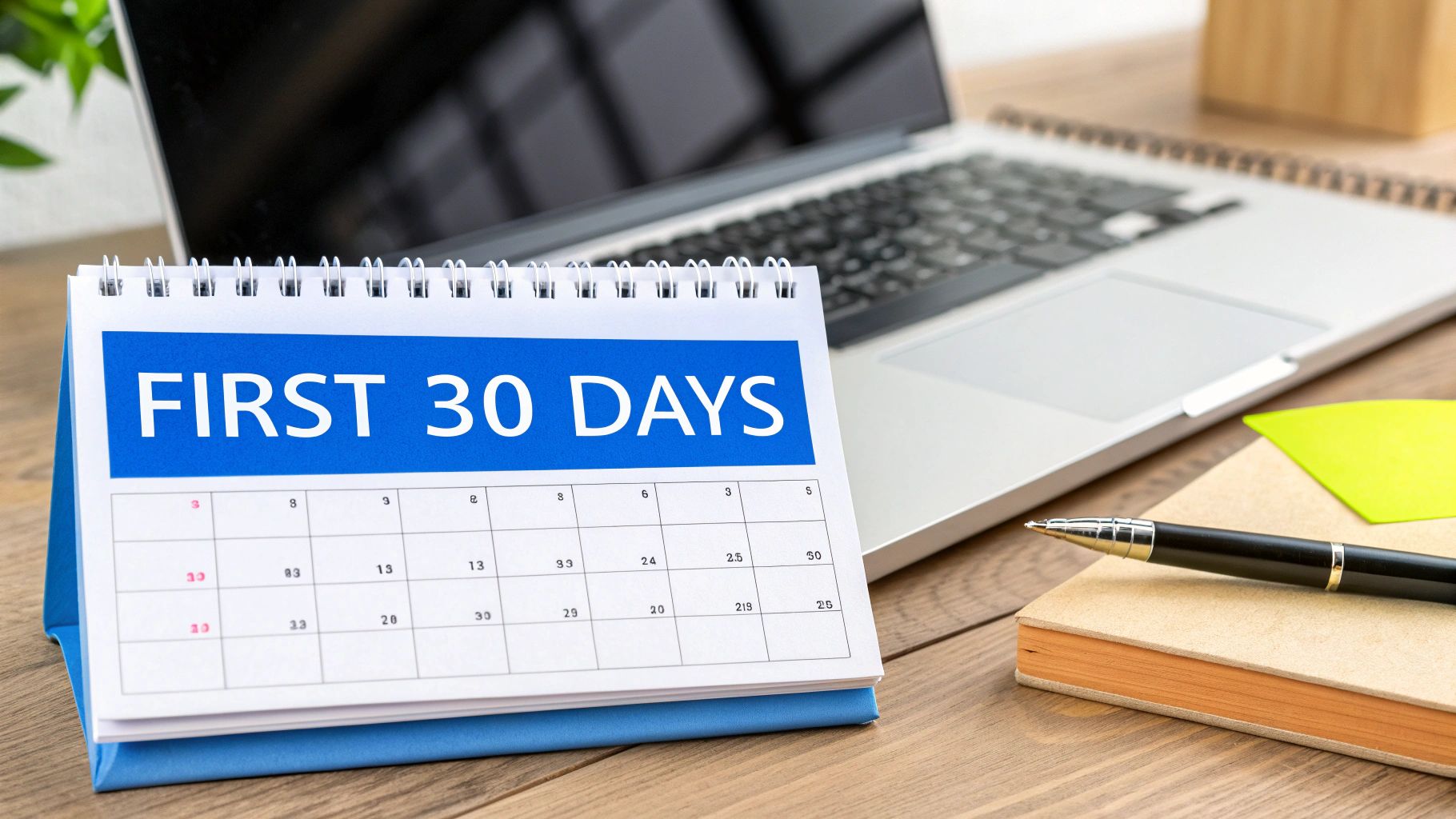 A consultant confidently sketching out a project plan on a whiteboard, symbolizing the start of a successful 30-day journey.